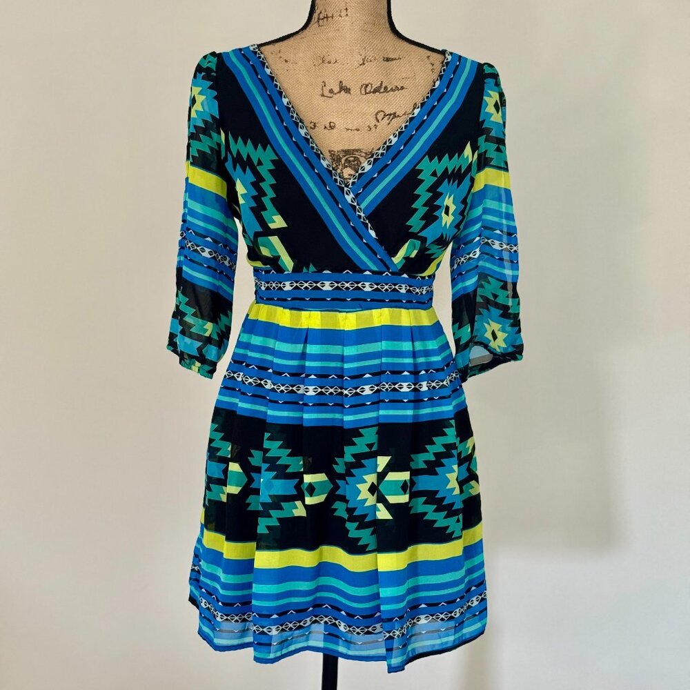 Colorful V-Neck Cocktail Dress - XS/S Fit - Spring/Summer Vibes